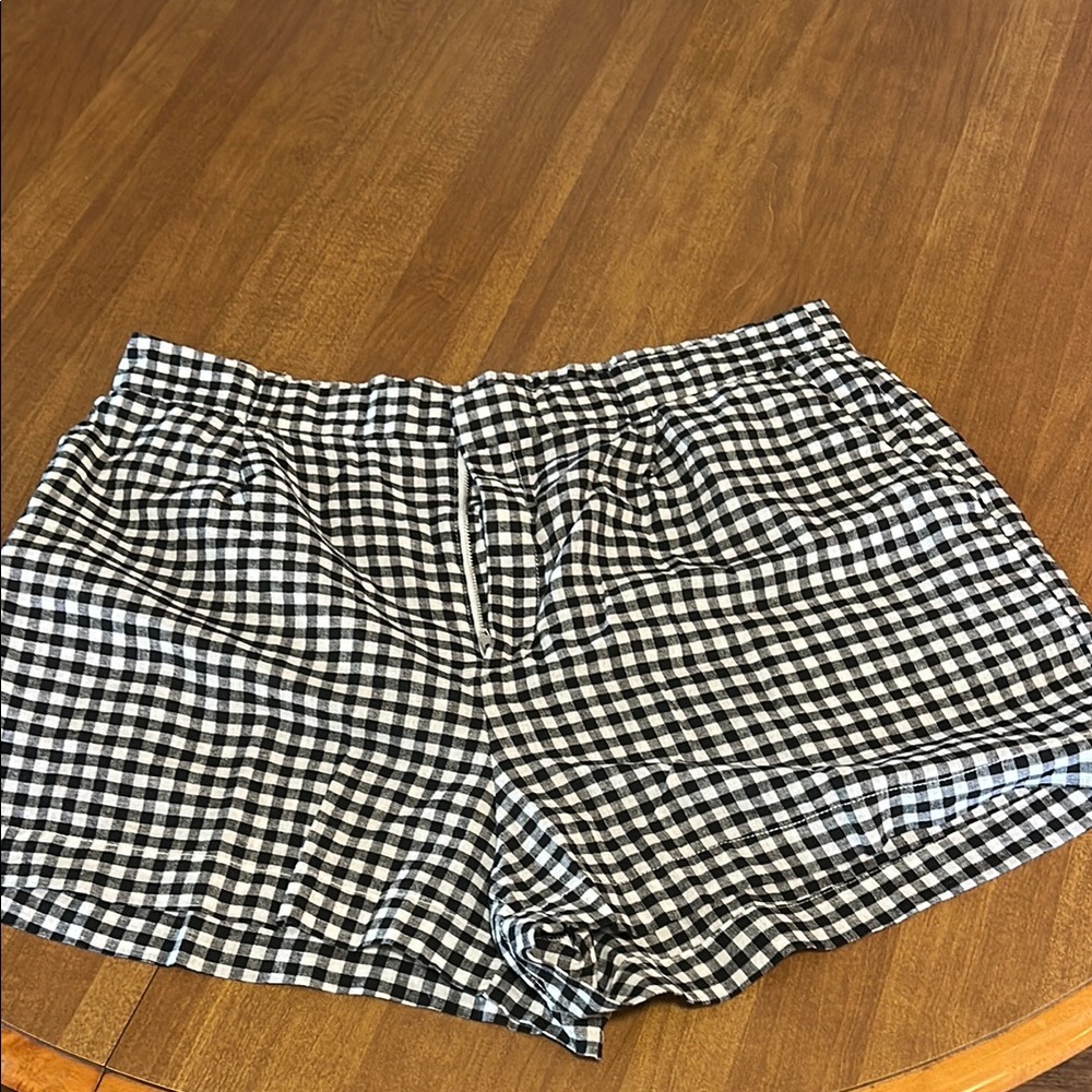 GAP Black and White Gingham Shorts
